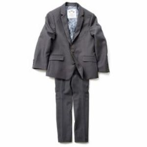 GREY VELOUR APPAMAN MOD SUIT - SIZE 12